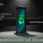 VISION PODIUM P1.8 de Kinson, atril digital LED profesional para conferencias y eventos