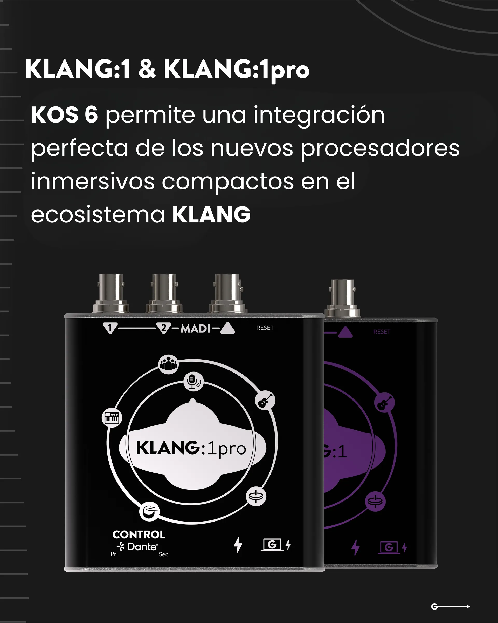 KLANG presenta KOS 6 con patching Dante nativo y nuevas funciones de control 3 Procesadores KLANG:1 y KLANG:1pro compatibles con KOS 6
