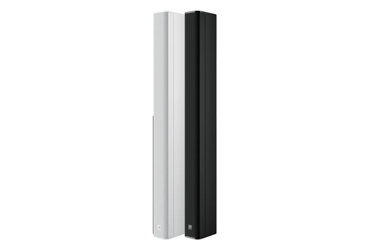 Altavoces Optimal Audio Column: Column 8 y Column 16 amplían el audio comercial instalado 3 Optimal Audio Column 16, altavoz de columna pasivo de 1,1 metros, en acabado blanco y negro