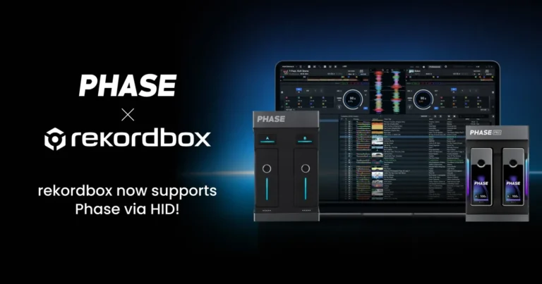 rekordbox incorpora compatibilidad con el modo HID del controlador Phase para giradiscos