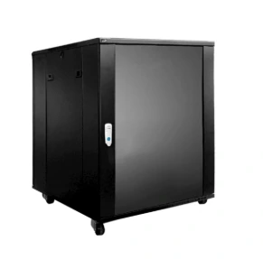 Armario rack Caymon SPR612 negro con puerta frontal, ruedas y laterales desmontables para equipamiento de audio
