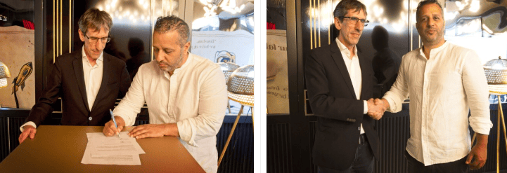 ALIA y AVIXA: acuerdo de colaboración para el sector audiovisual en España 2 Roberto Sacristán y Yoav Slimobich durante el acuerdo de ALIA y AVIXA en Madrid