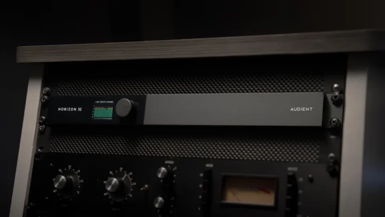 Audient Horizon 32 instalada en un estudio de audio profesional
