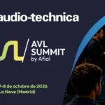 Cartel de Audio-Technica en AVL Summit 2026, que se celebra el 7 y 8 de octubre en La Nave de Madrid