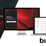 Acceso a Biamp Workplace y vista de ubicaciones con plantas, recursos y número de dispositivos de un campus