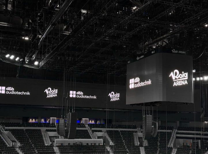 Sistema de audio profesional d&b audiotechnik instalado en el Roig Arena de Valencia
