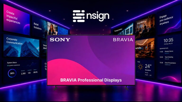nsign en pantallas profesionales Sony BRAVIA para digital signage