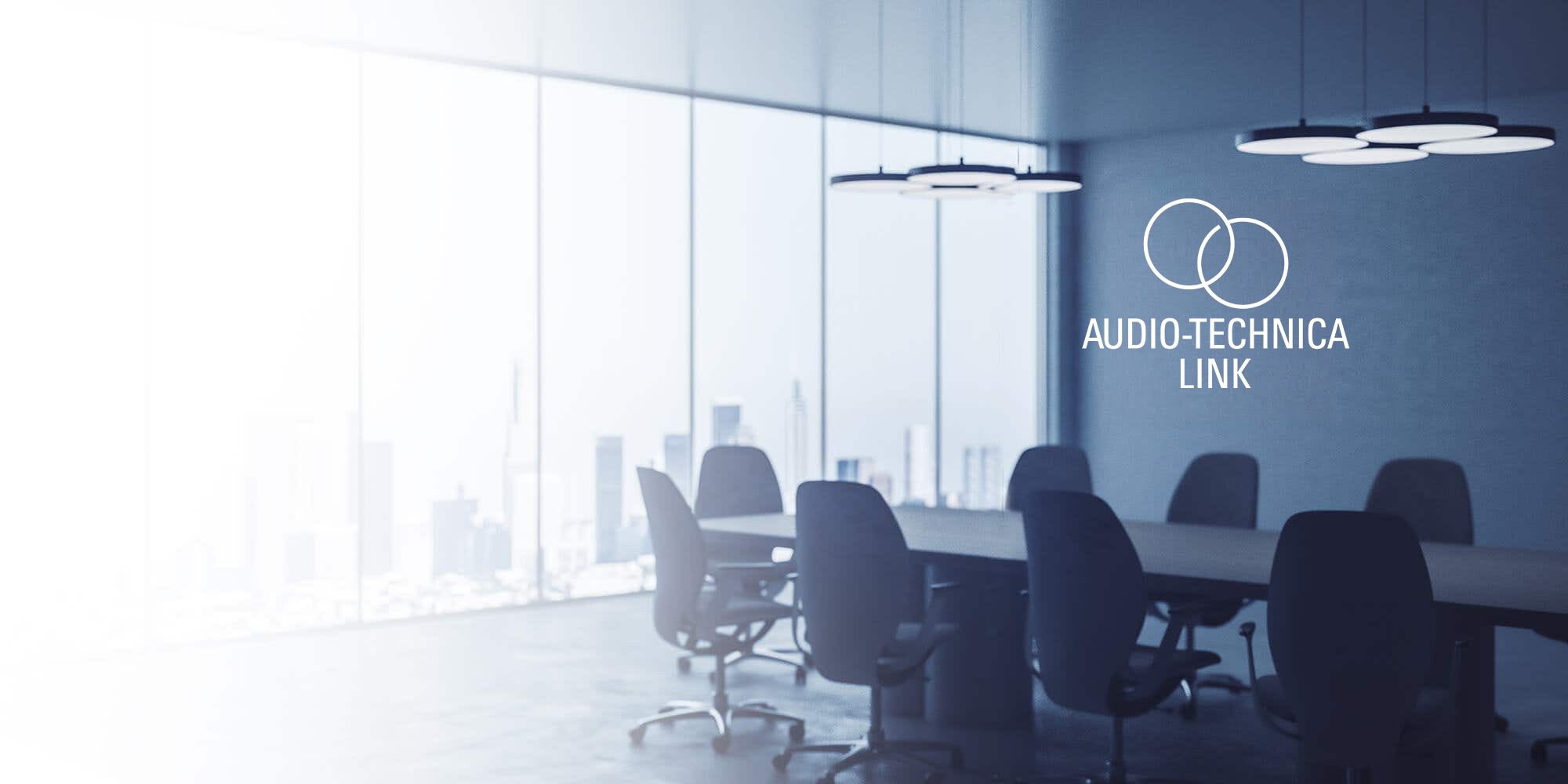Audio en red para instalaciones profesionales: cómo diseñar sistemas Dante/IP escalables y fáciles de gestionar 7 Sala de reuniones corporativa con identidad Audio-Technica LINK para soluciones de audio digital e integración audiovisual profesional.