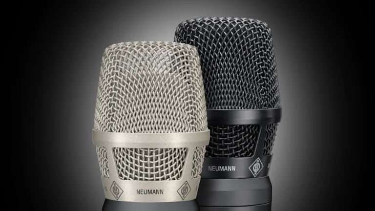 Cápsulas de condensador Neumann KK 105 A en acabado níquel y KK 104 A en negro para transmisores de mano Sennheiser