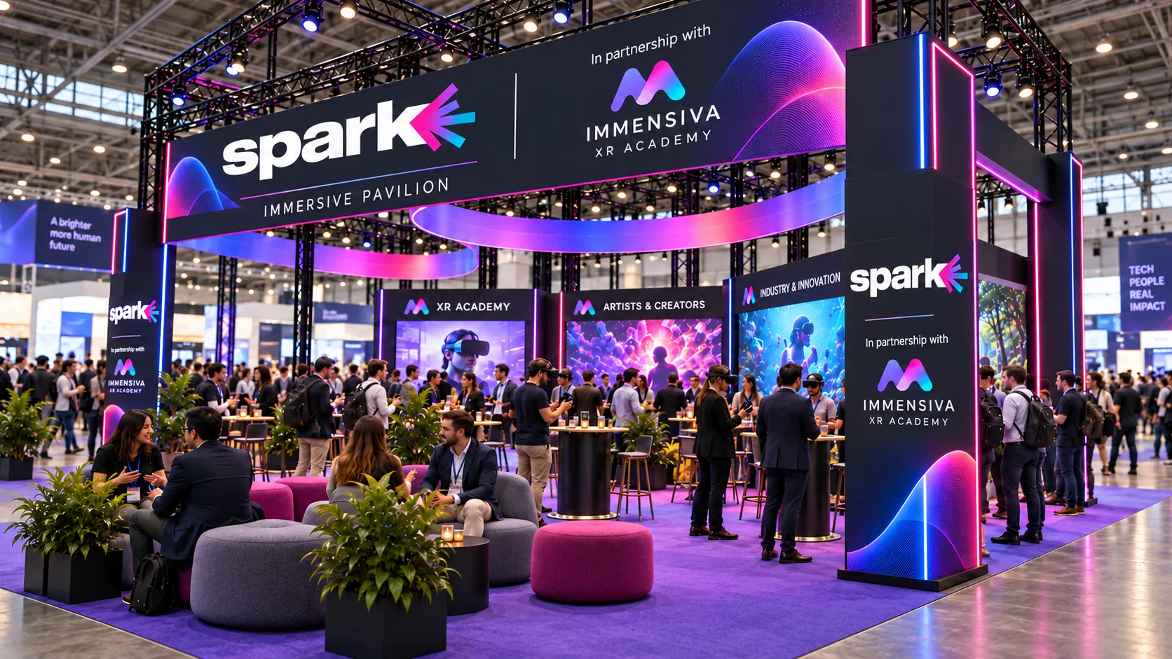 Spark 2027 lleva Eurovisión, RTVE y Cirque du Soleil a su programa en Fira Montjuïc 6 Immersive Pavilion de Spark con IMMENSIVA XR Academy